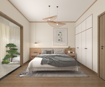 Japanese Style Wabi-sabi Style Bedroom-ID:771388054