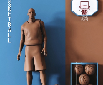 现代乔丹雕塑篮球主题摆设-ID:446769007
