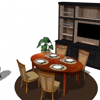 Modern Dining Table And Chairs-ID:509623055