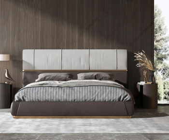 Modern Double Bed-ID:243863112