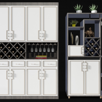 New Chinese Style Wine Cabinet-ID:755939965