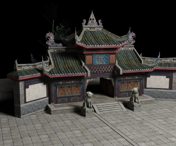 Chinese Style Ancient Architectural Buildings-ID:799588928