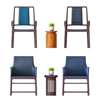 New Chinese Style Single Chair-ID:908937937