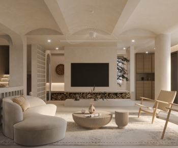 Wabi-sabi Style A Living Room-ID:100771905