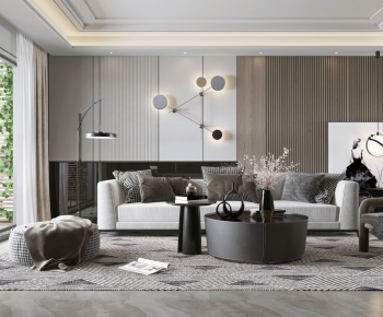 Modern A Living Room-ID:883879739