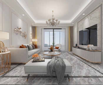 Modern A Living Room-ID:697665939