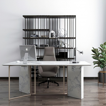 Modern Computer Desk And Chair-ID:138878859