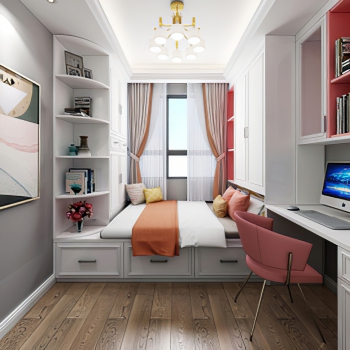 Simple European Style Bedroom-ID:680118088