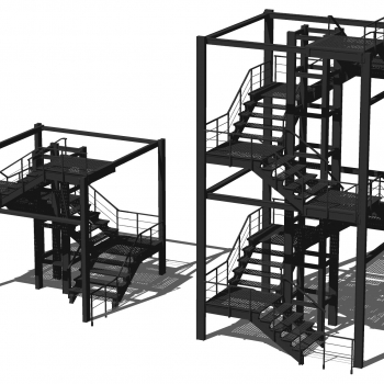 Industrial Style Stair Balustrade/elevator-ID:245004898