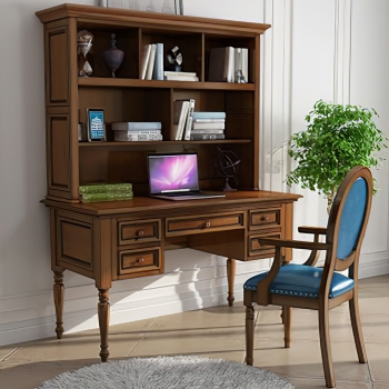 American Style Computer Desk And Chair-ID:338860997