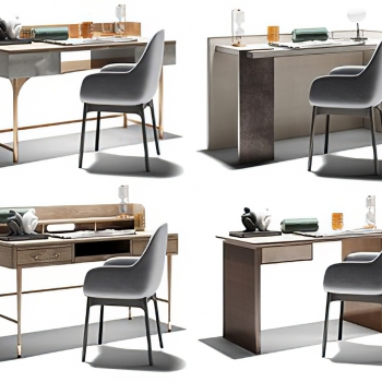 Modern Computer Desk And Chair-ID:548479086