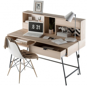 Nordic Style Computer Desk And Chair-ID:986244925