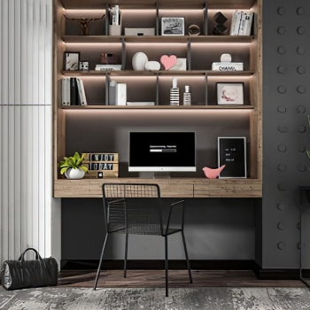 Modern Computer Desk And Chair-ID:180110936