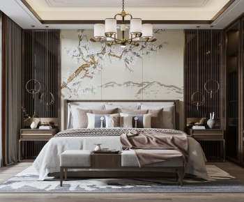 New Chinese Style Bedroom-ID:751060967