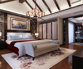 New Chinese Style Bedroom-ID:342490917