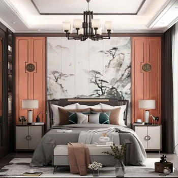 New Chinese Style Bedroom-ID:449928059
