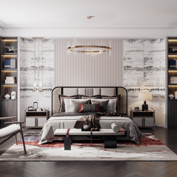 New Chinese Style Bedroom-ID:951530977