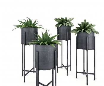 Modern Potted Green Plant-ID:994906902