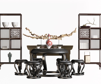 Chinese Style Tea Tables And Chairs-ID:699255947