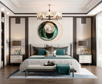 New Chinese Style Bedroom-ID:921089894