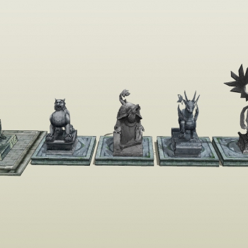 中式雕塑小品、神兽-ID:184446102