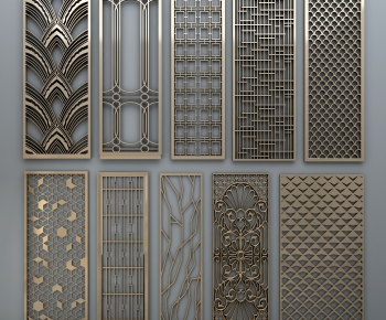 Modern Metal Screen Partition-ID:141395097