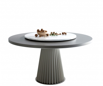 现代圆形餐桌-ID:501401901
