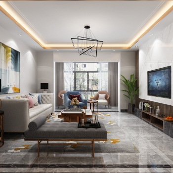 Modern A Living Room-ID:471592902