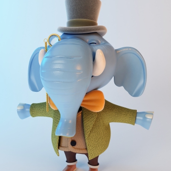 现代大象玩偶雕塑摆件-ID:160291918
