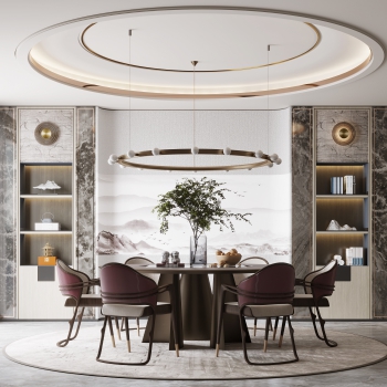 New Chinese Style Dining Room-ID:588545086