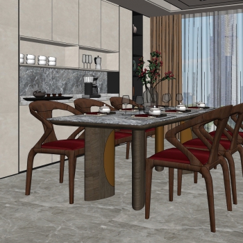 New Chinese Style Dining Room-ID:588639978
