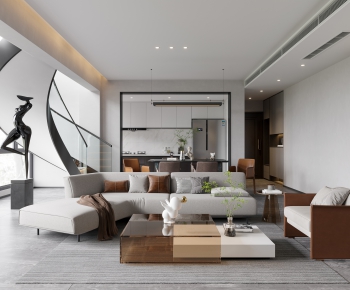 Modern A Living Room-ID:818593986