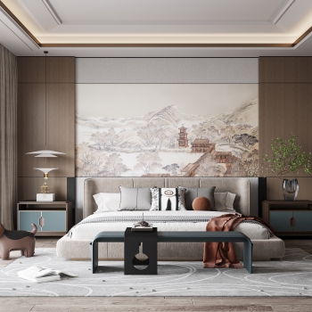 New Chinese Style Bedroom-ID:331789023