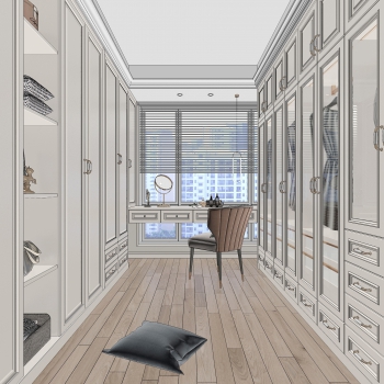 American Style Clothes Storage Area-ID:748243092