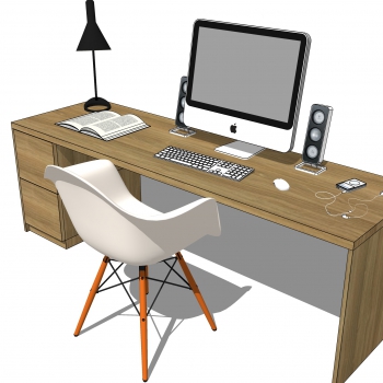 Modern Computer Desk And Chair-ID:755460348