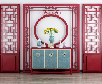 New Chinese Style Side Cabinet/Entrance Cabinet-ID:156518943