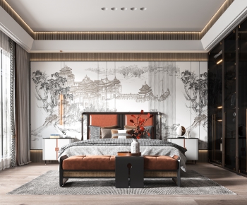 New Chinese Style Bedroom-ID:114778045