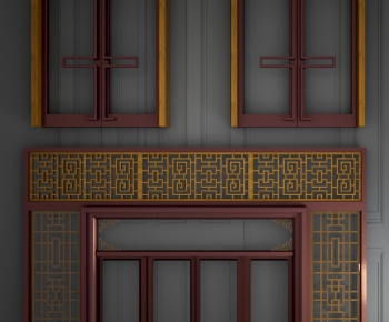 Chinese Style Door-ID:905594119