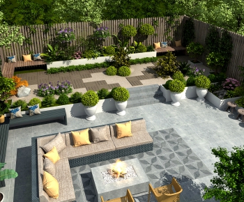 Modern Courtyard/landscape-ID:556942942