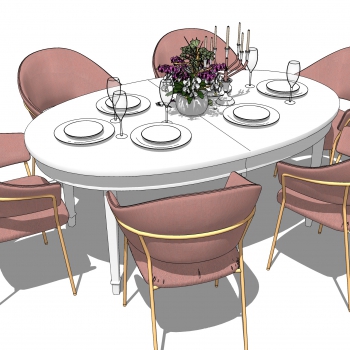 Modern Dining Table And Chairs-ID:732172014