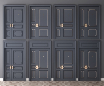 New Chinese Style Unequal Double Door-ID:644844064