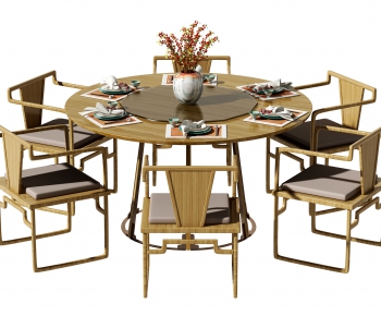 New Chinese Style Dining Table And Chairs-ID:363044988