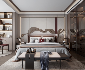 New Chinese Style Bedroom-ID:565789944