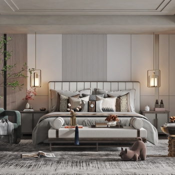 New Chinese Style Bedroom-ID:306619888