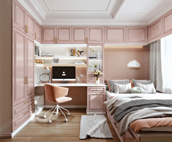 Simple European Style Bedroom-ID:903410917