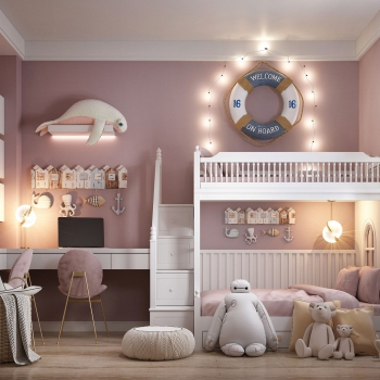 Nordic Style Girl's Room Daughter's Room-ID:477359323