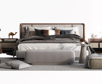 Modern Double Bed-ID:584124092