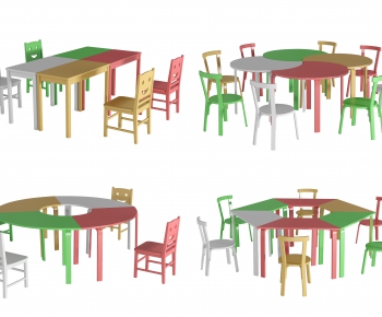 现代实木儿童桌椅组合-ID:775944958