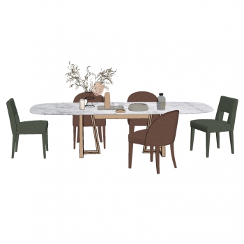 Modern Dining Table And Chairs-ID:790000927