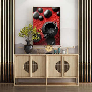 New Chinese Style Side Cabinet/Entrance Cabinet-ID:784224995